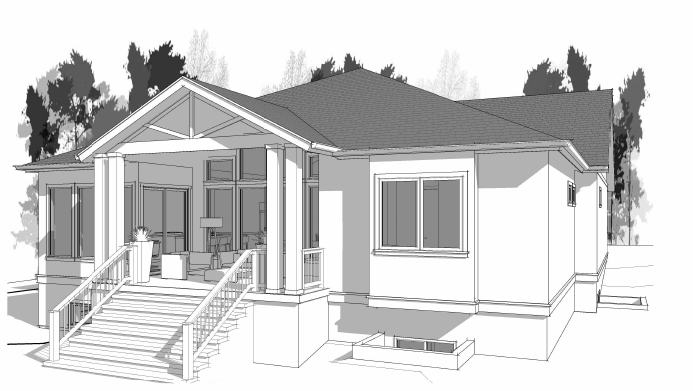 Rear elevation, The Villas at Hidden Lake, Olathe, Kansas